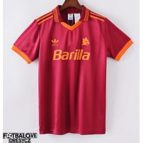 AS Roma 1992-1994 Retro Domácí Dres Krátký Rukáv